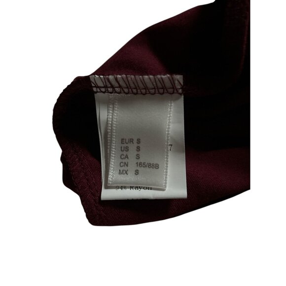 Womens Spaghetti Strap Tank Top S Maroon Low Back Lightweight Flowy Festival - Picture 4 of 6